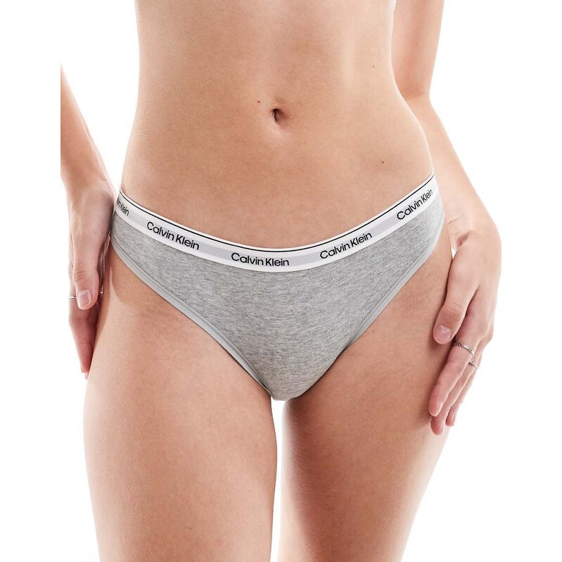Calvin Klein Modern Logo low rise bikini brief in grey