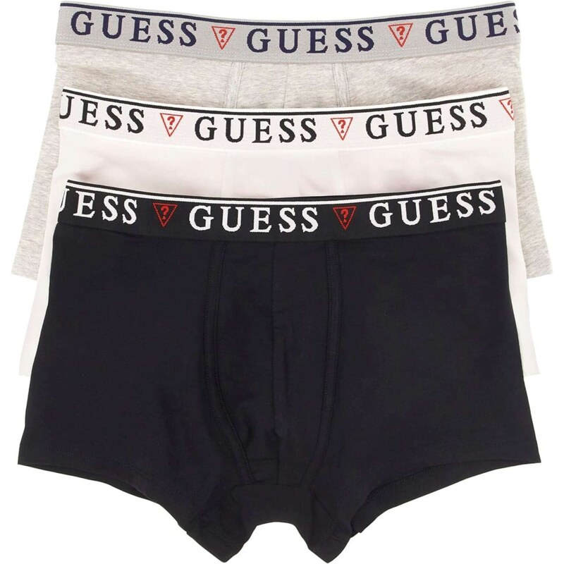 GUESS Boxerky Brian námořnická modř / šedá / krvavě červená /