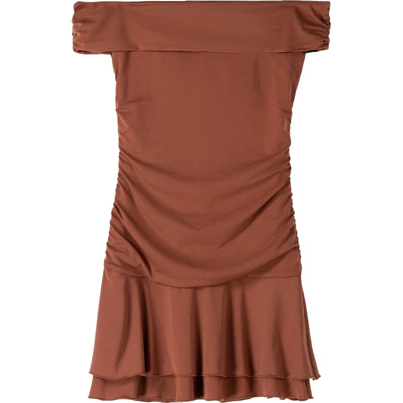 Bershka Šaty rezavě hnědá