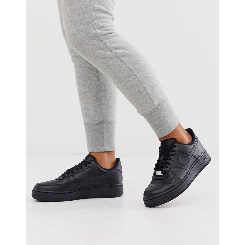 Nike Triple Black Air Force 1 07 Trainers 100031998
