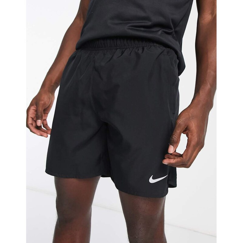 Nike Running Challenger Dri-FIT 7 inch 2 in 1 shorts in black
