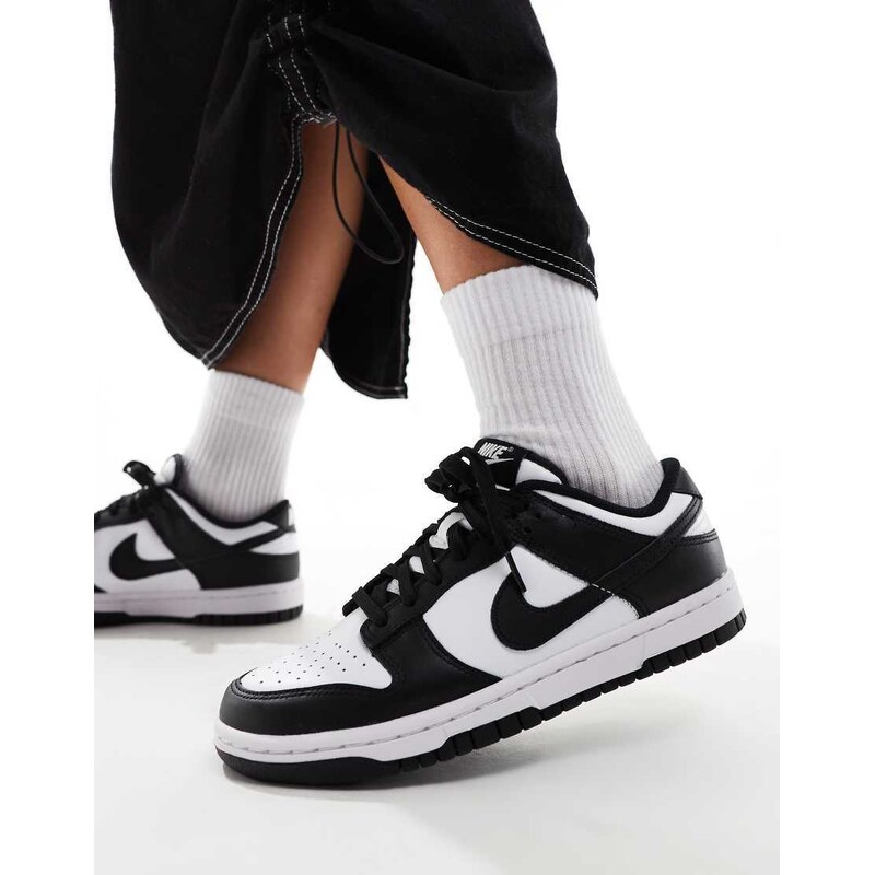 Nike Dunk Low panda trainers in black and white