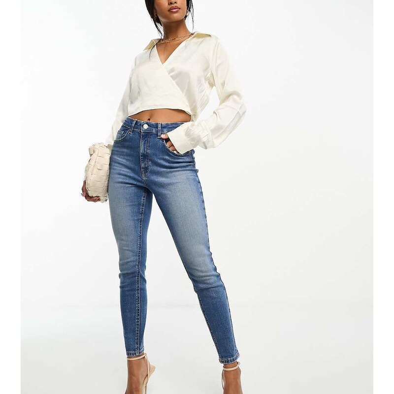 ASOS Petite ASOS DESIGN Petite ultimate skinny jeans in blue 100061297