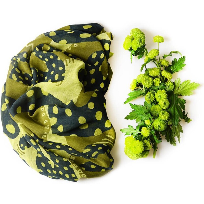 InnBamboo Itálie Dámský šátek HARING 02 bambus olive 86604249