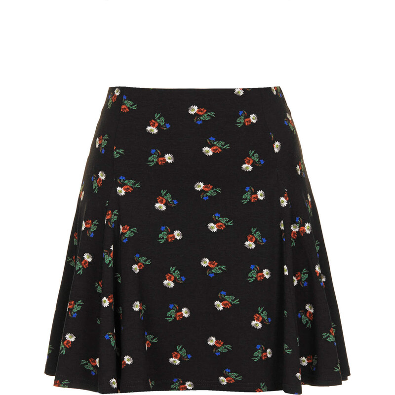 Topshop Tea Flower Godet Skirt