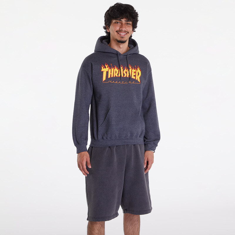 Mikina Thrasher Flame Hoodie Dark Grey M