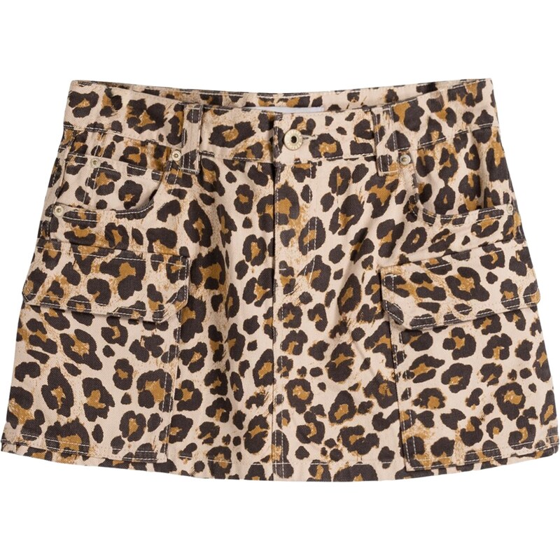 Bershka Sukně pueblo / světle hnědá / černá 109591237