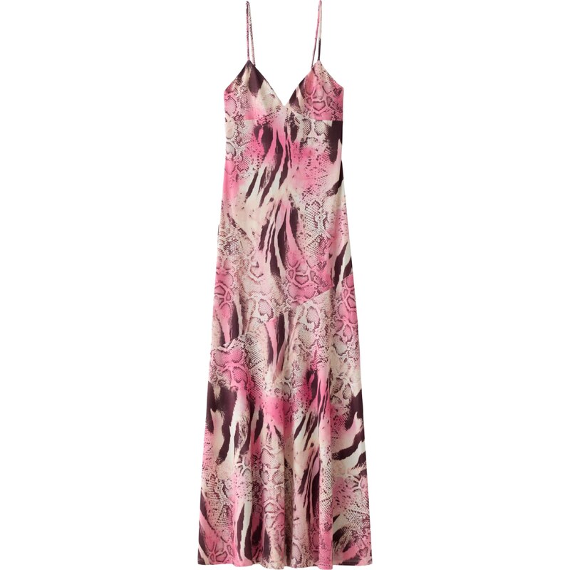 Bershka Šaty cyclam / pitaya / pastelově růžová