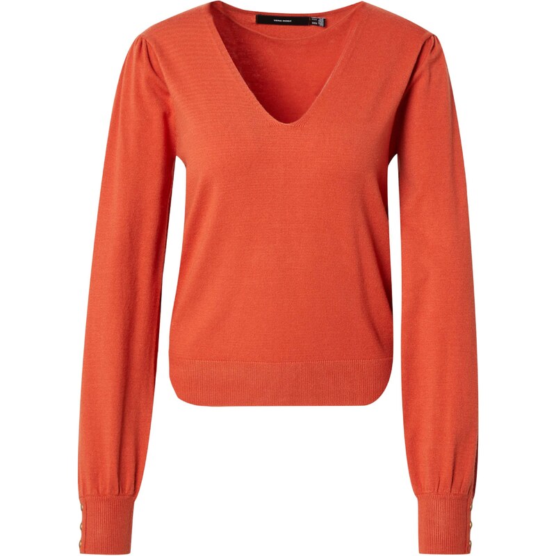 VERO MODA Svetr VMHOLLYKARIS oranžově červená