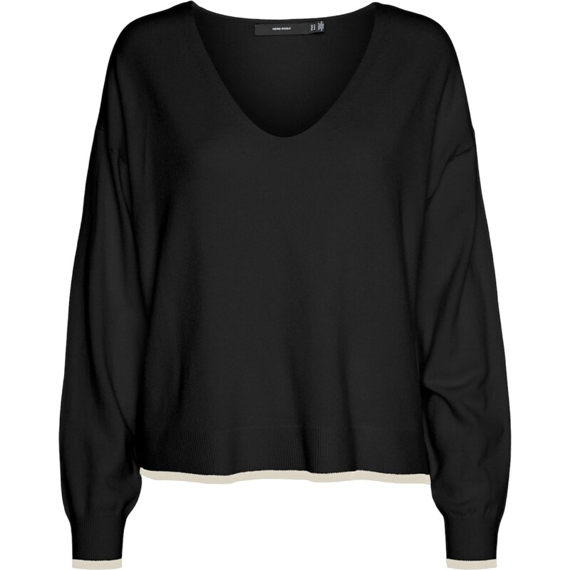 VERO MODA Svetr VMBreeze béžová / černá 98193040