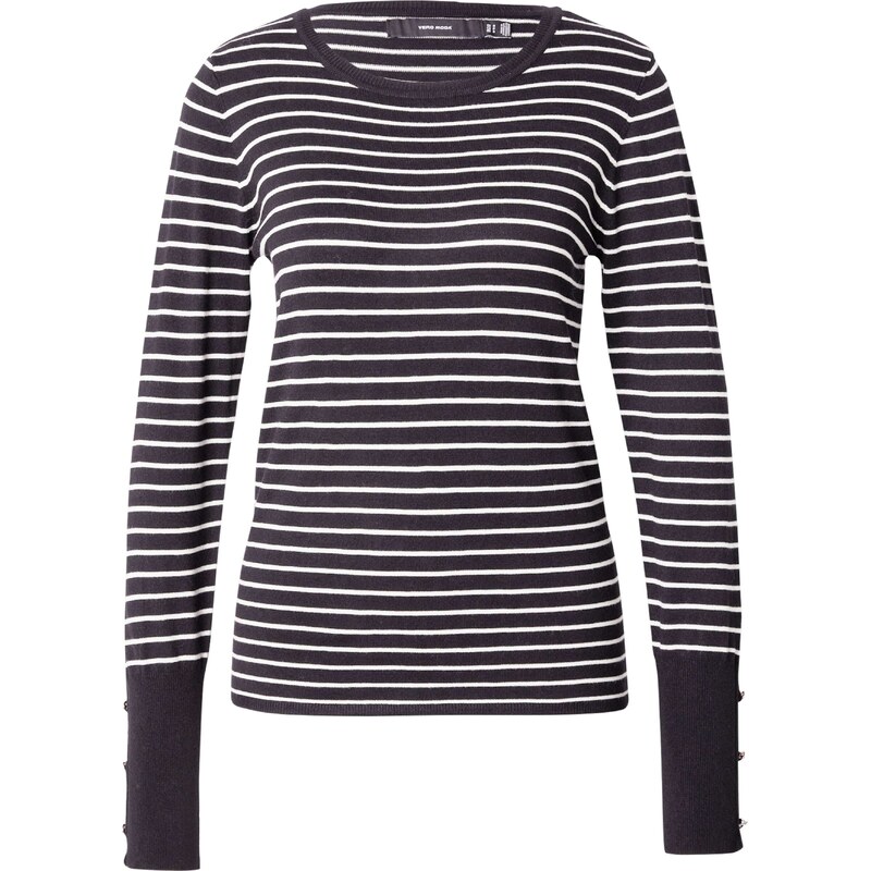 VERO MODA Svetr VMDory černá / bílá