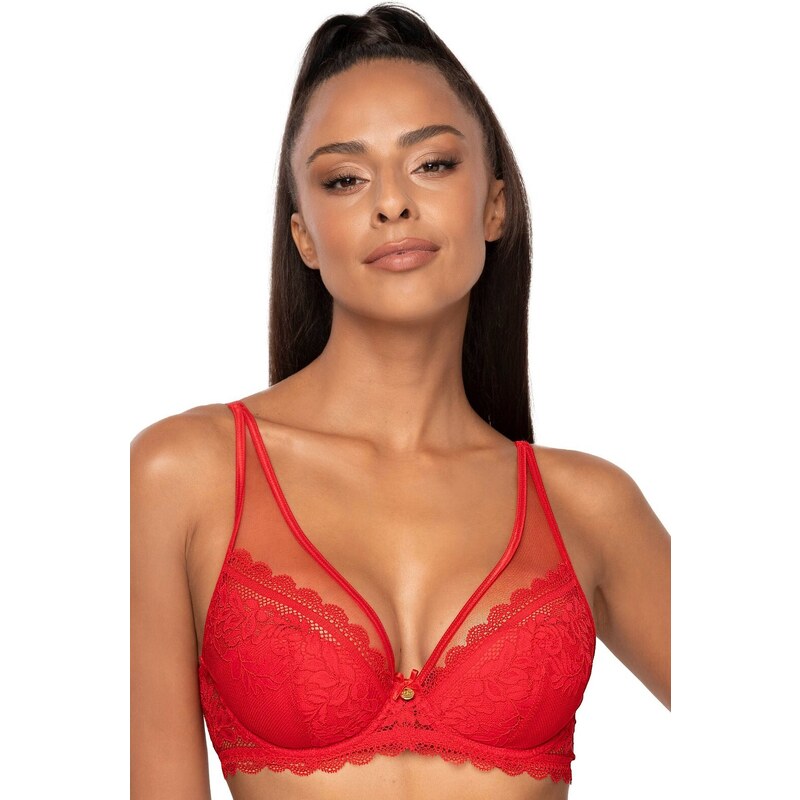 Červená krajková push-up podprsenka Mat Estelle 98239797