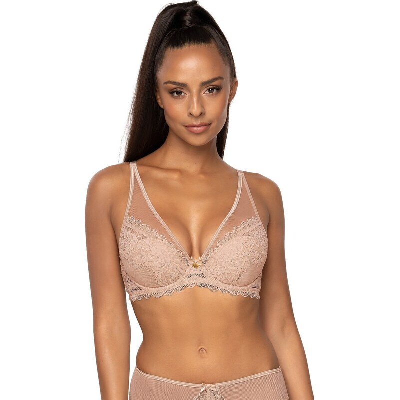 Béžové krajková push-up podprsenka Mat Estelle Béžová 115624120