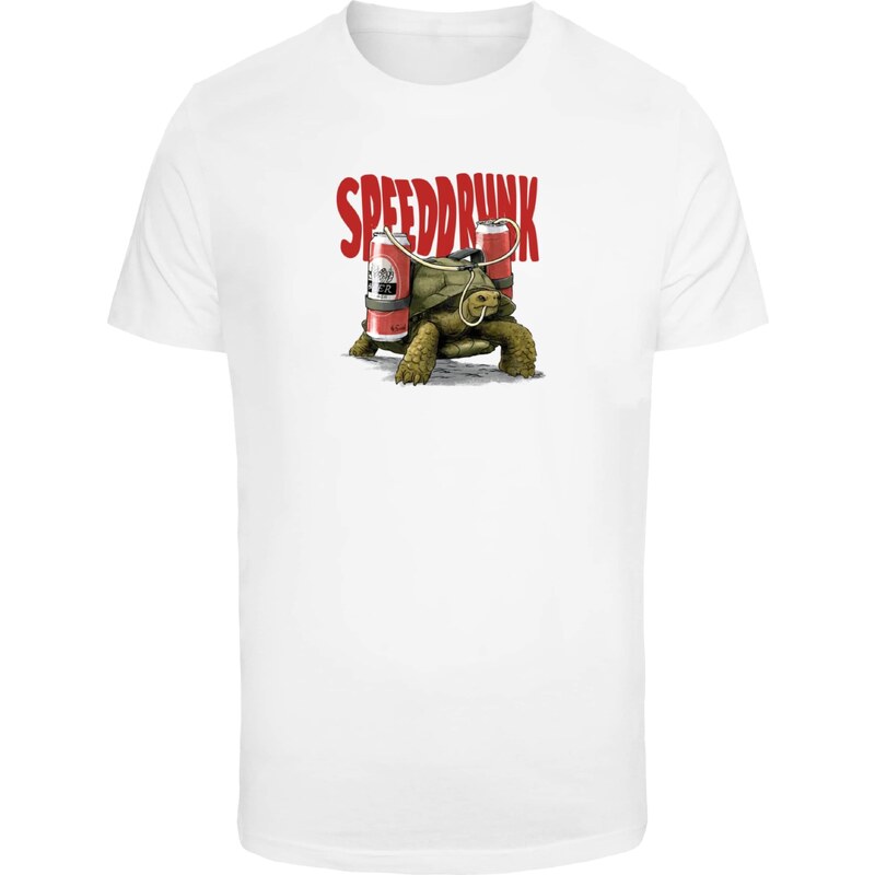 Mister Tee Tričko Speedrunk olivová / červená / černá / bílá
