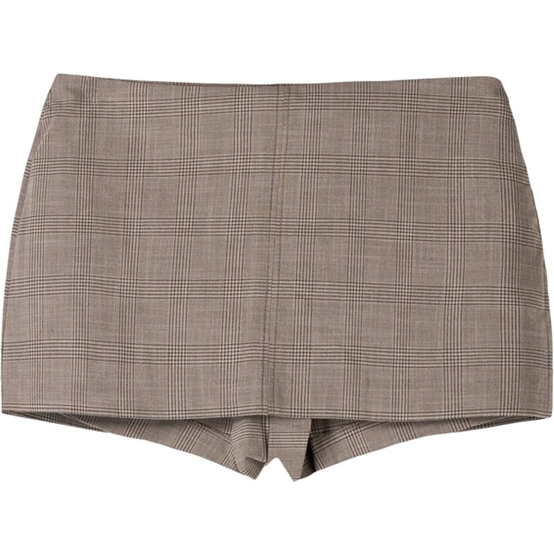 Bershka Kalhoty hnědá / černá / bílá