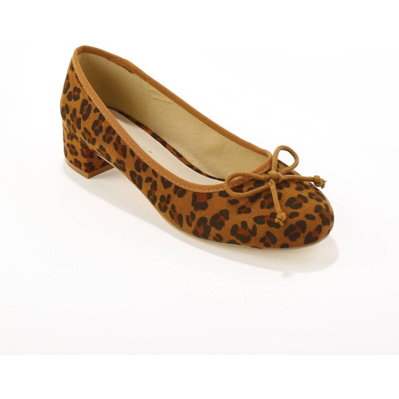 Blancheporte Baleríny s leopardím vzorem, na podpatku potisk 98180154