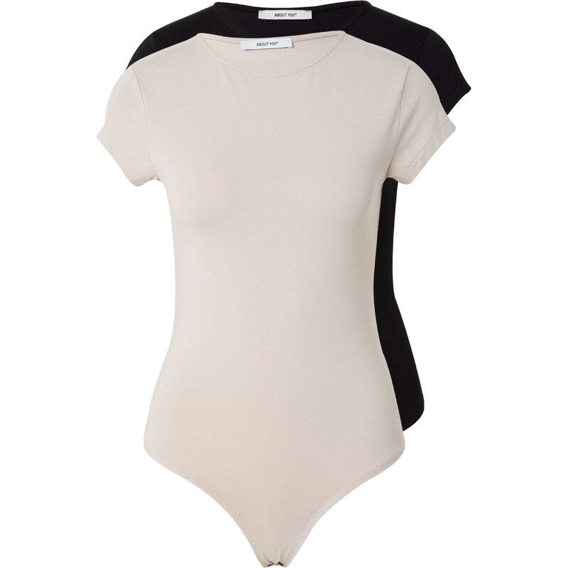 ABOUT YOU Tričkové body Ellinor béžová / černá 98191498