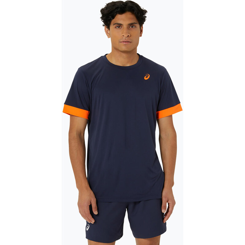 Pánské tenisové tričko ASICS Court SS Top midnight/shocking