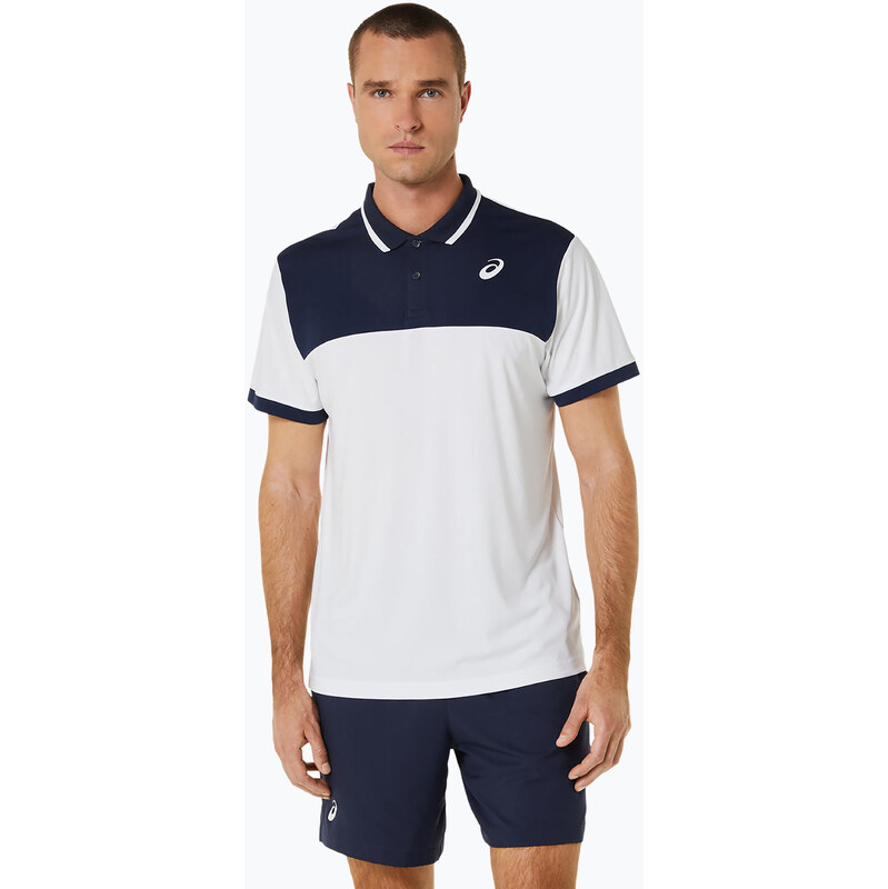 Pánské polo tričko ASICS Court Polo brilliant white/midnight