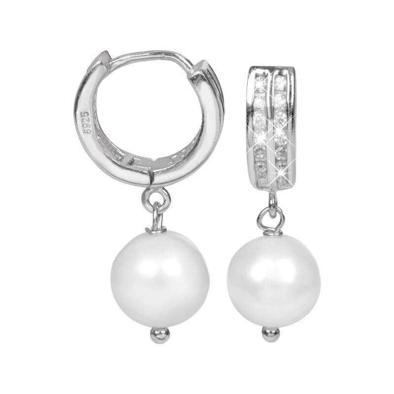 JwL Luxury Pearls Perlové náušnice s bílou pravou perlou JL0101