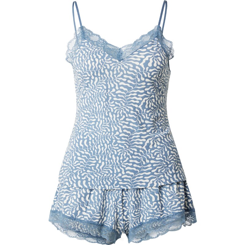 Hunkemöller Pyžamo Cami  modrá / bílá