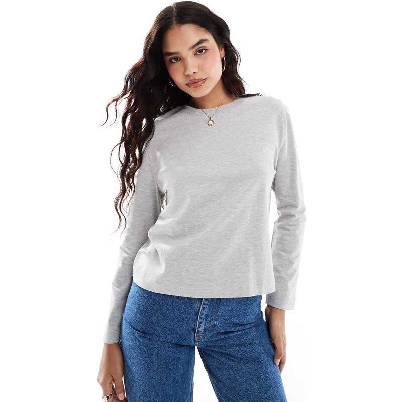Selected oversized top in grey