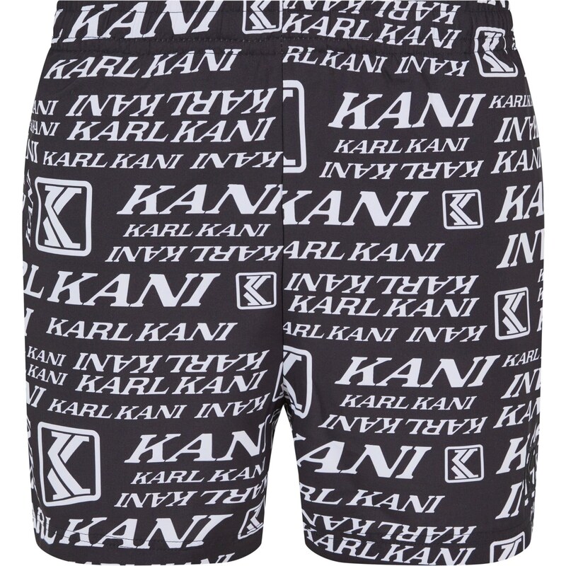 Karl Kani Plavecké šortky černá / bílá
