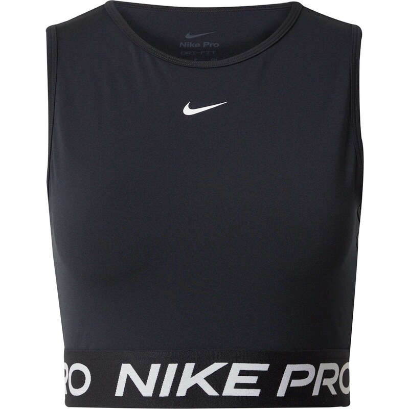 NIKE Sportovní top NIKE PRO 365 černá / bílá
