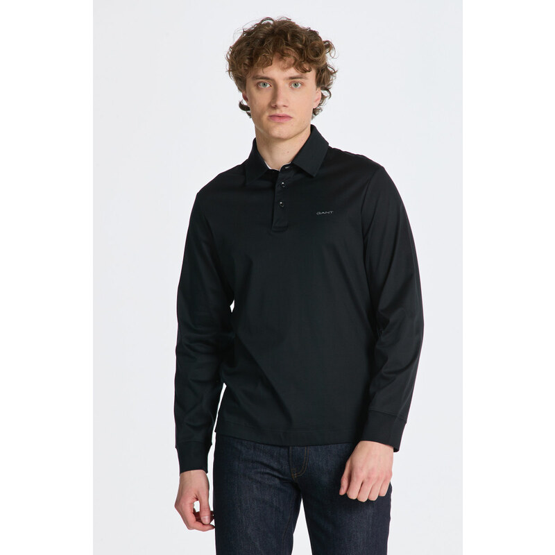 POLOKOŠILE GANT MERCERIZED LS JERSEY RUGGER BLACK