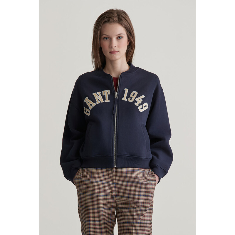 MIKINA GANT 1949 ARCH BOMBER SWEAT EVENING BLUE