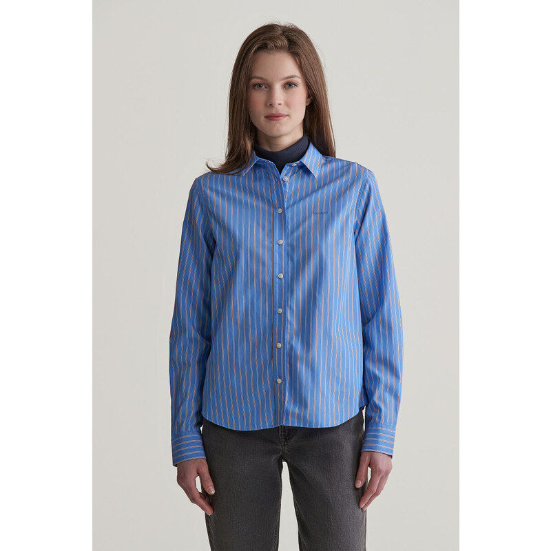 KOŠILE GANT REG POPLIN STRIPED SHIRT CLEAR SKY