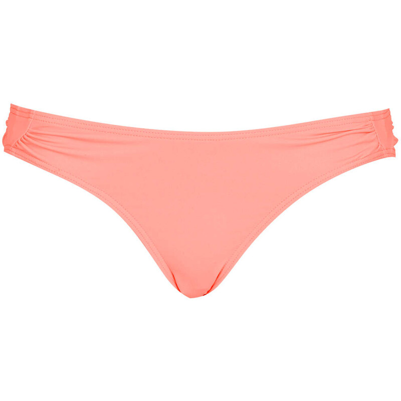 Topshop Sunset Pink Basic Ruche Bikini Pants