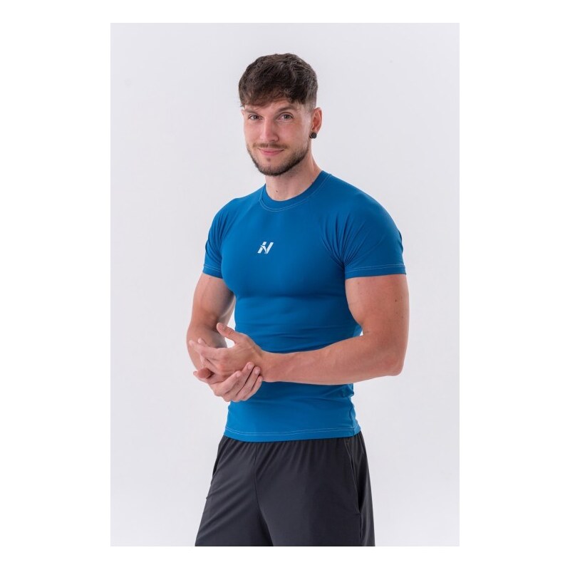 NEBBIA Functional Slim-fit T-shirt BLUE