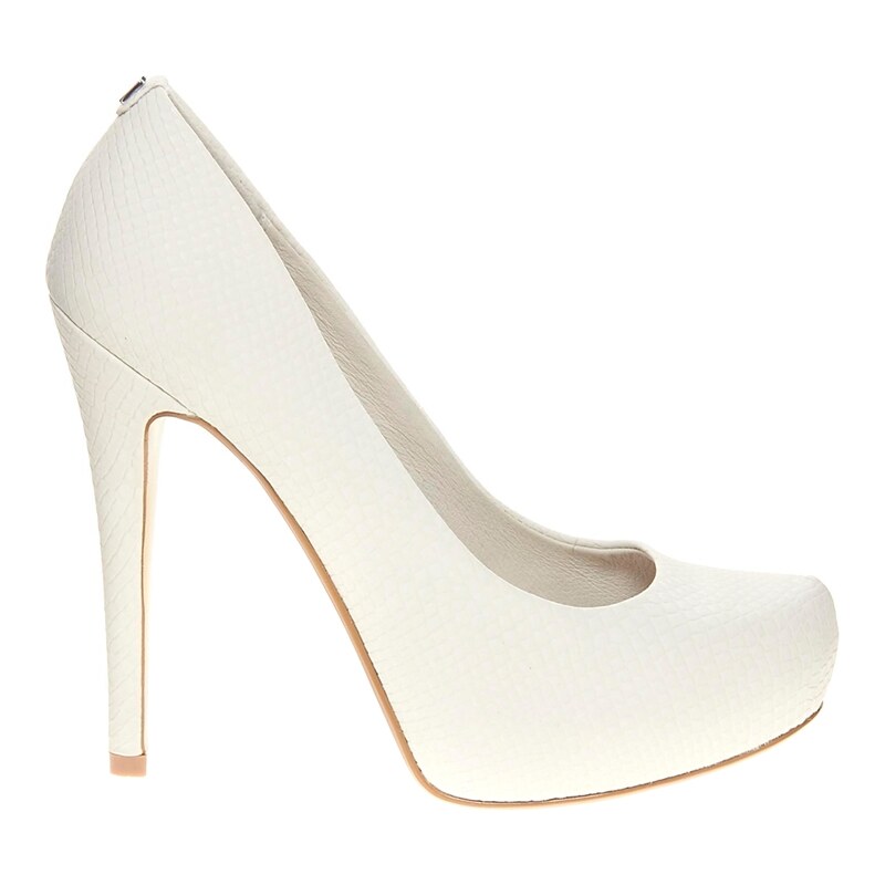 Faith Cadburys White Heeled Court Shoes - White