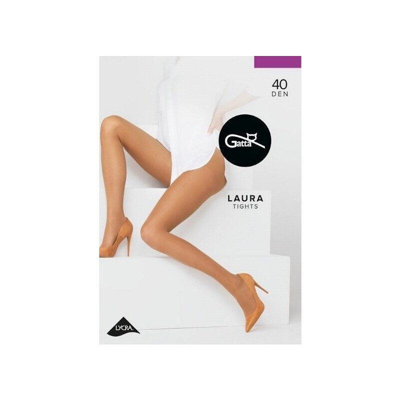 Silonky Gatta Laura 40 den Plus size Černá 85883300