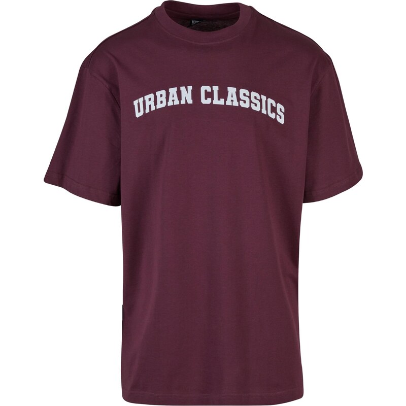 Urban Classics Tričko vínově červená / bílá
