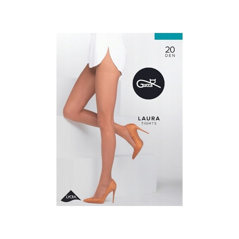 Silonky Gatta Laura 20 den Plus size Černá 105984767