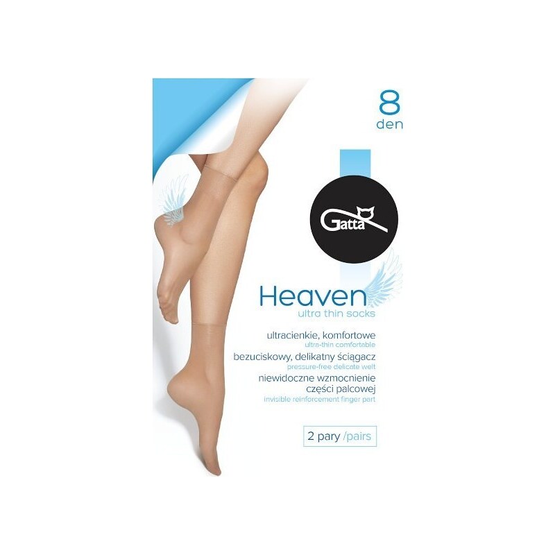 Silonkové ponožky Gatta Heaven 8 den A2 Černá