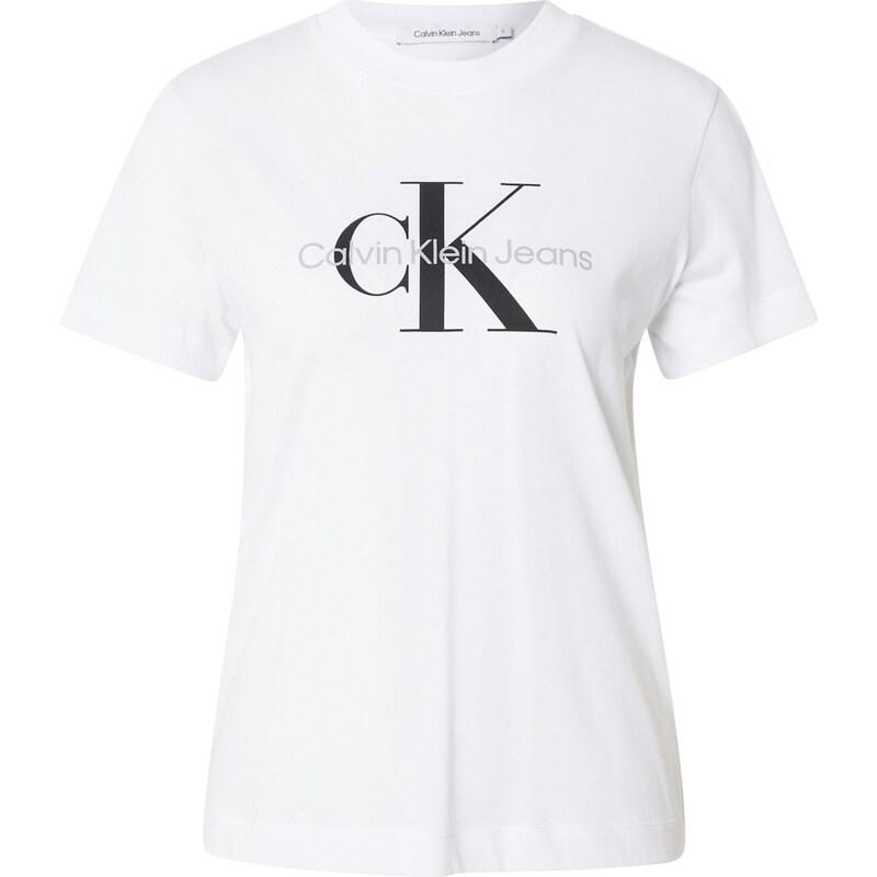 Calvin Klein Jeans Tričko světle šedá / černá / offwhite 68283128
