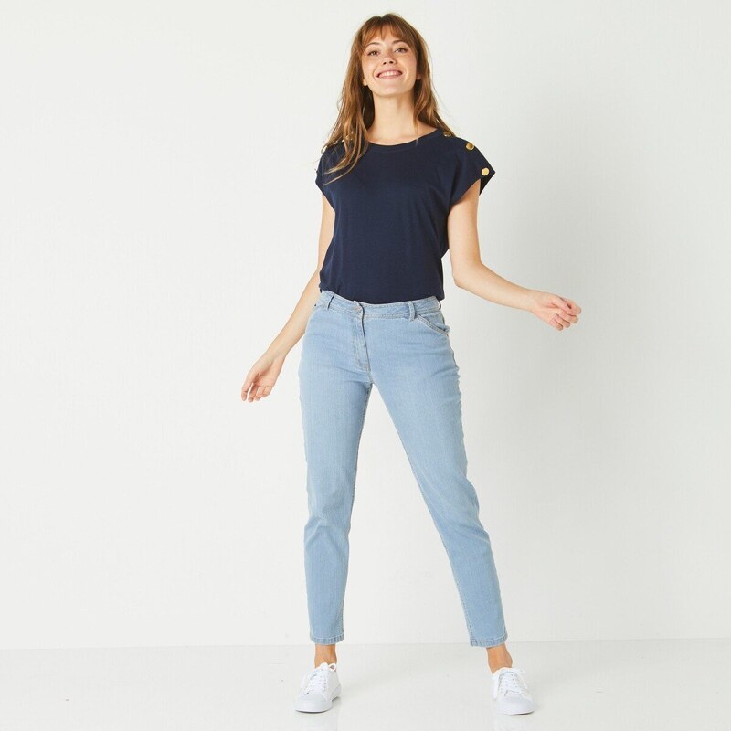 Blancheporte Džíny mom, strečový denim sepraná modrá