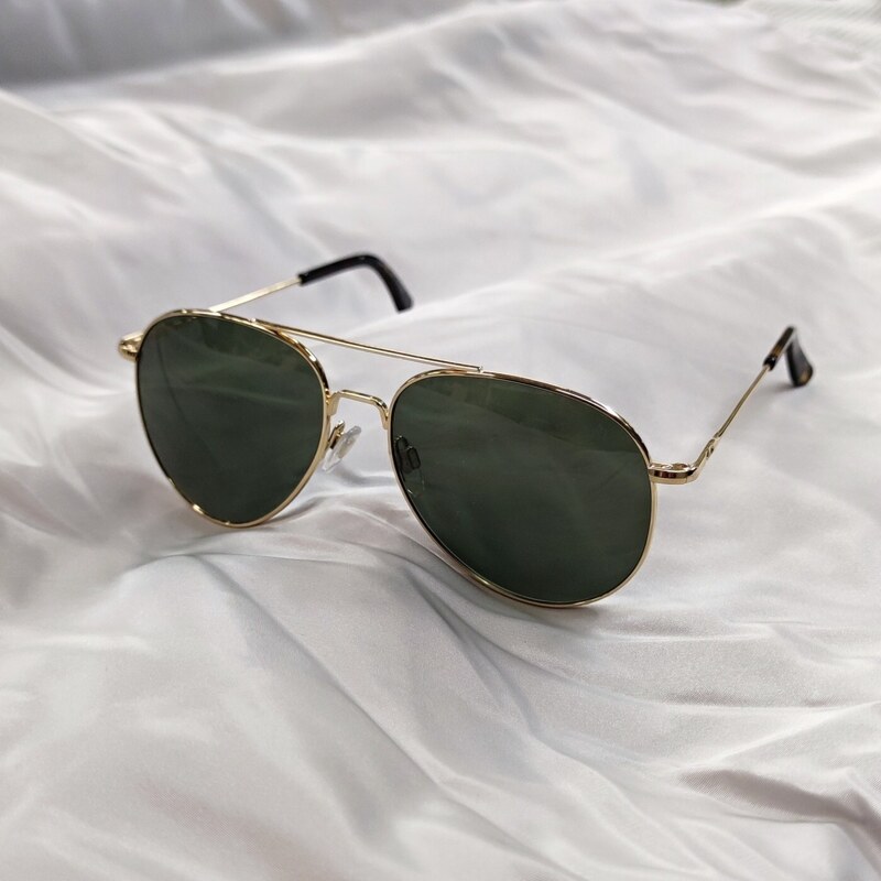 AMERICAN OPTICAL Sluneční brýle General GN205 zlaté se zelenými