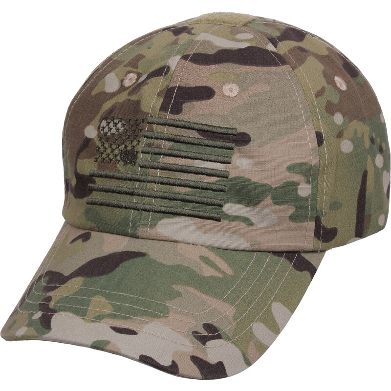 ROTHCO Kšiltovka Tactical Operator s vlajkou USA multicam