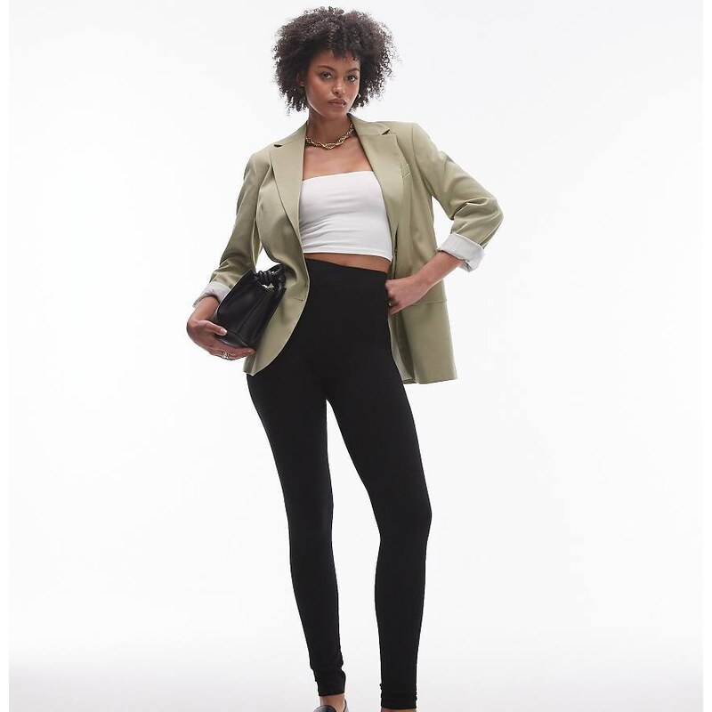 Topshop Tall basic ankle length legging in black 101009697