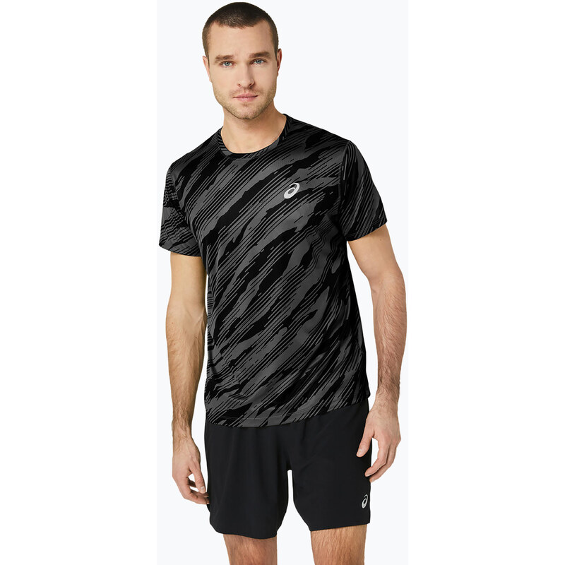 Pánské běžecké tričko ASICS All Over Print Top graphite grey