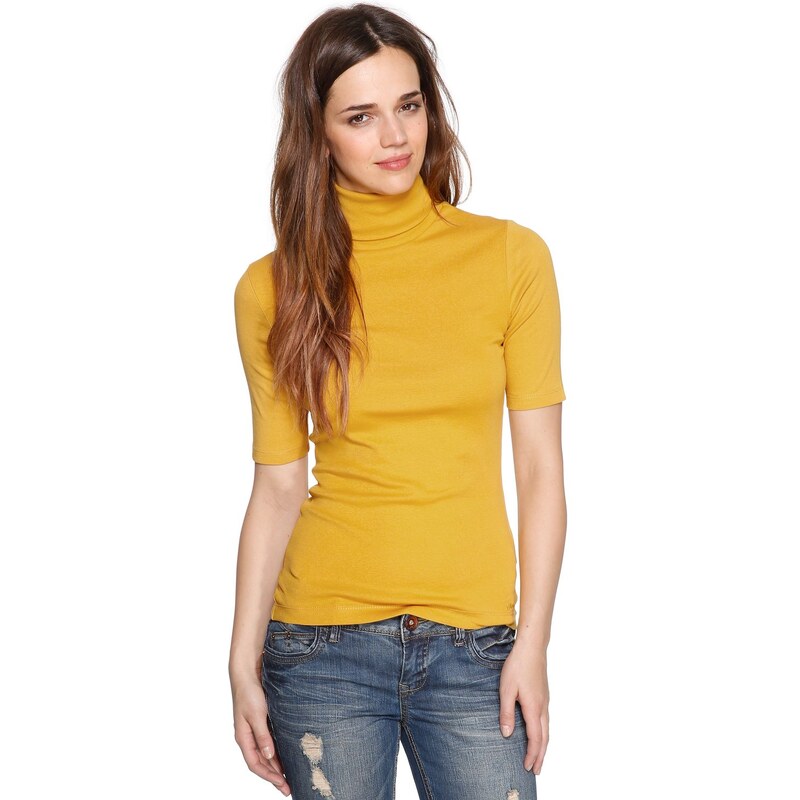 s.Oliver Short sleeve T-shirt with a roll neck