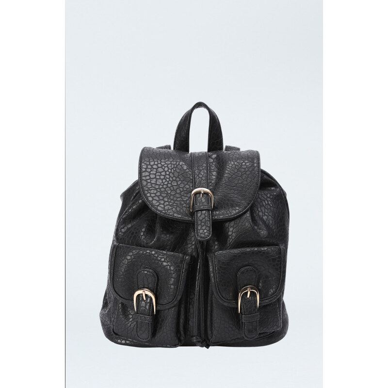 Tally Weijl Black Reptile Leather Backpack