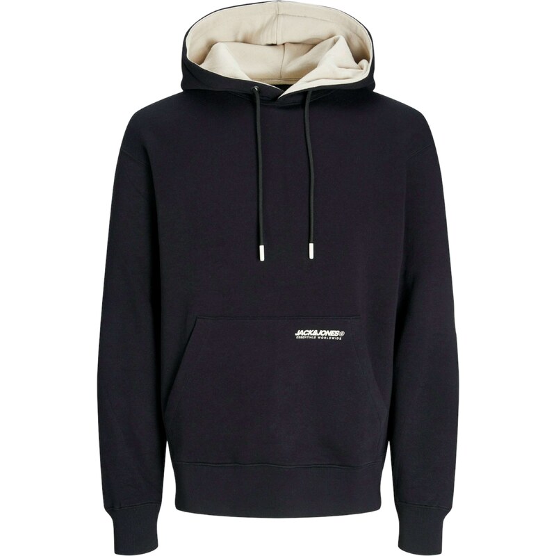 JACK & JONES Mikina JJELegacy černá / bílá