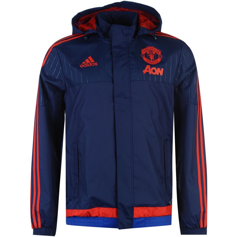 adidas Manchester United Away Jacket pánské Drk Blue/Scarlt