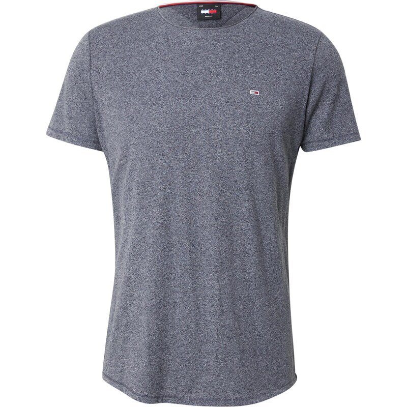 Tommy Jeans Tričko Jaspe námořnická modř / šedý melír / červená