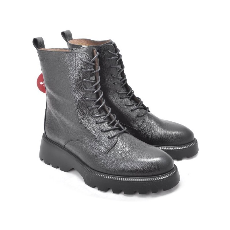 Kotníková obuv v army stylu Wonders C-7205 černá 98825955